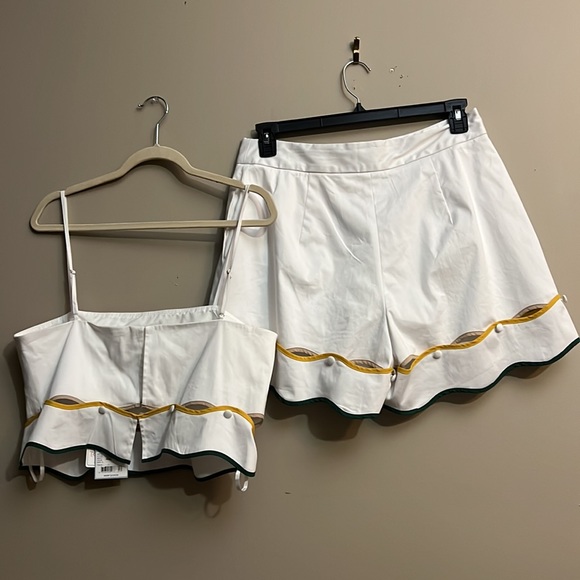 Antonio Melani x The Nat Note Zoe Scalloped High Waisted Shorts And Top. - Picture 7 of 15